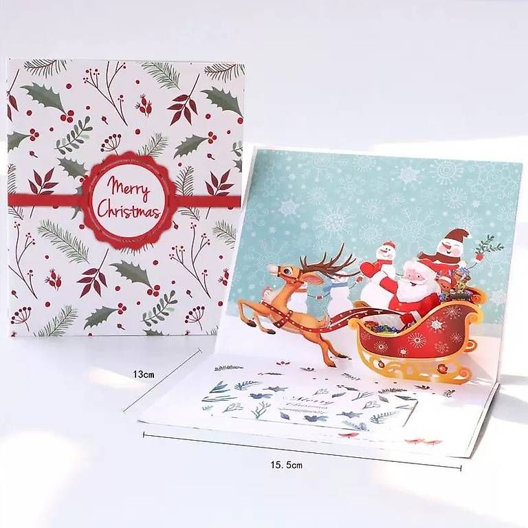Cartoline: 3D Pop-Up Weihnachtsmann-Karte mit Umschlag – Nuovo e nell'imballaggio originale da Zürich venduto da Grussatelier