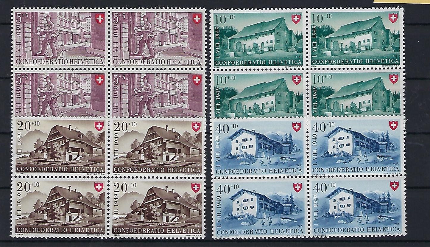 Tutti i francobolli: 1949 Patria Viererblocks postfrisch  14076 – Usato da Lunden venduto da Animus999