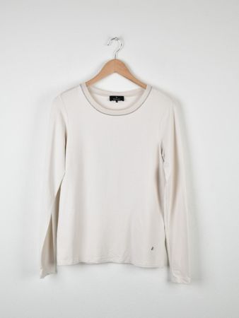 Monari Langarmshirt Gr.34, beige, 70% Viskose