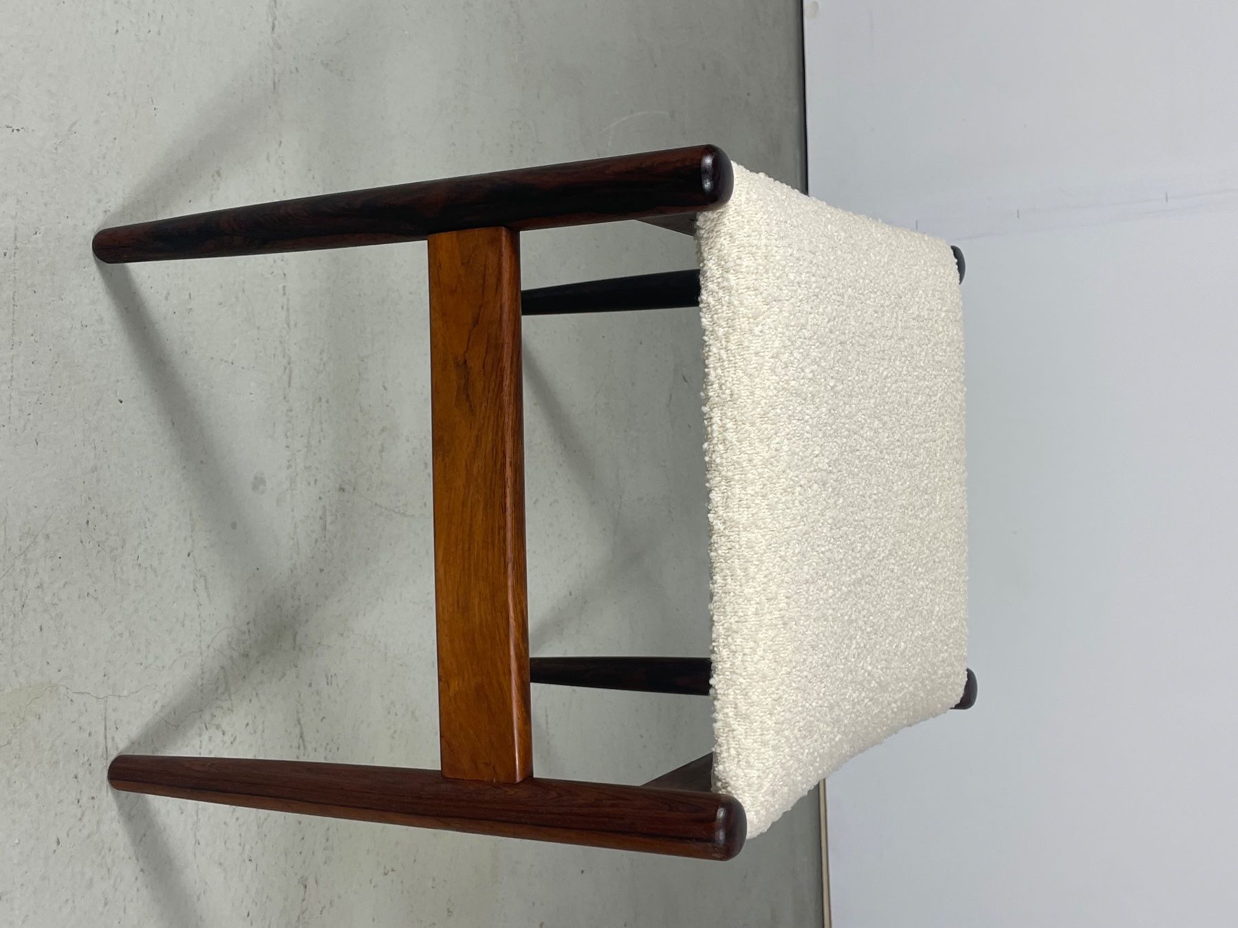 Hocker: Palisander Hocker / Ottoman / Klavierhocker neu bezogen 60er – Gebraucht aus Basel von MidMod20C 5