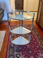 Eckregal 3 Ablagen Chrom Glas