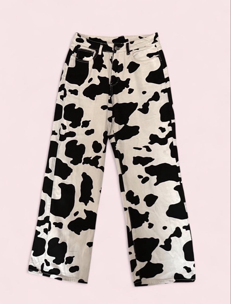 Jeans: Dünne Jeans mit Kuhprint – D'occasion à Zürich par Ivadodo