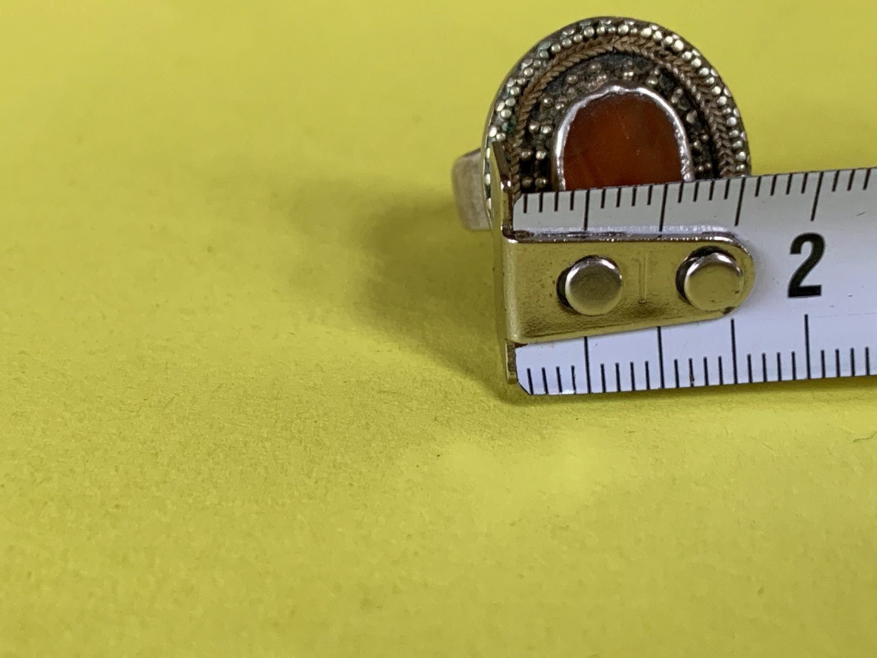 Ringe: Indischer JASPIS-silberring Gr.61/19mm – Gebraucht aus Dittingen von Bellevista 2
