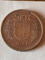 5 Franken 1931 Abart mit 13 * über Kopf