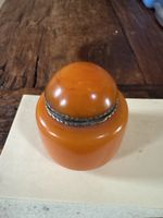 Alte Bakelit mit Glück Bernstein Dose 76g Art Deco Vintage