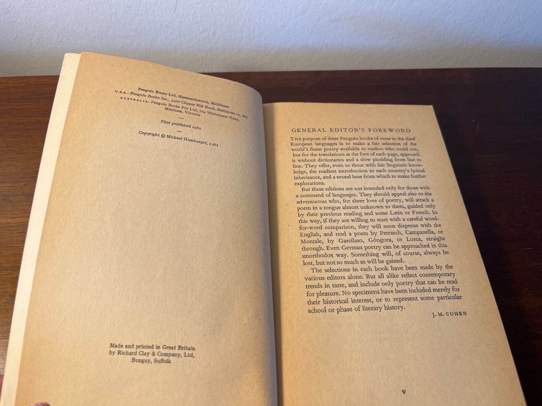 Libri: Buch - Hölderlin, Selected Verse, Poesie – Usato da Luzern venduto da Jiggy_8898 5