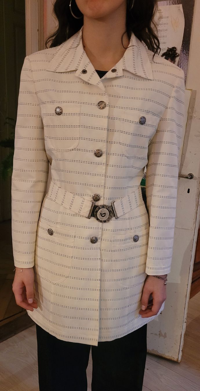 Cappotti: Veste Trench Byblos Blu, taille S/M. – Usato da Vevey venduto da lba_dd82