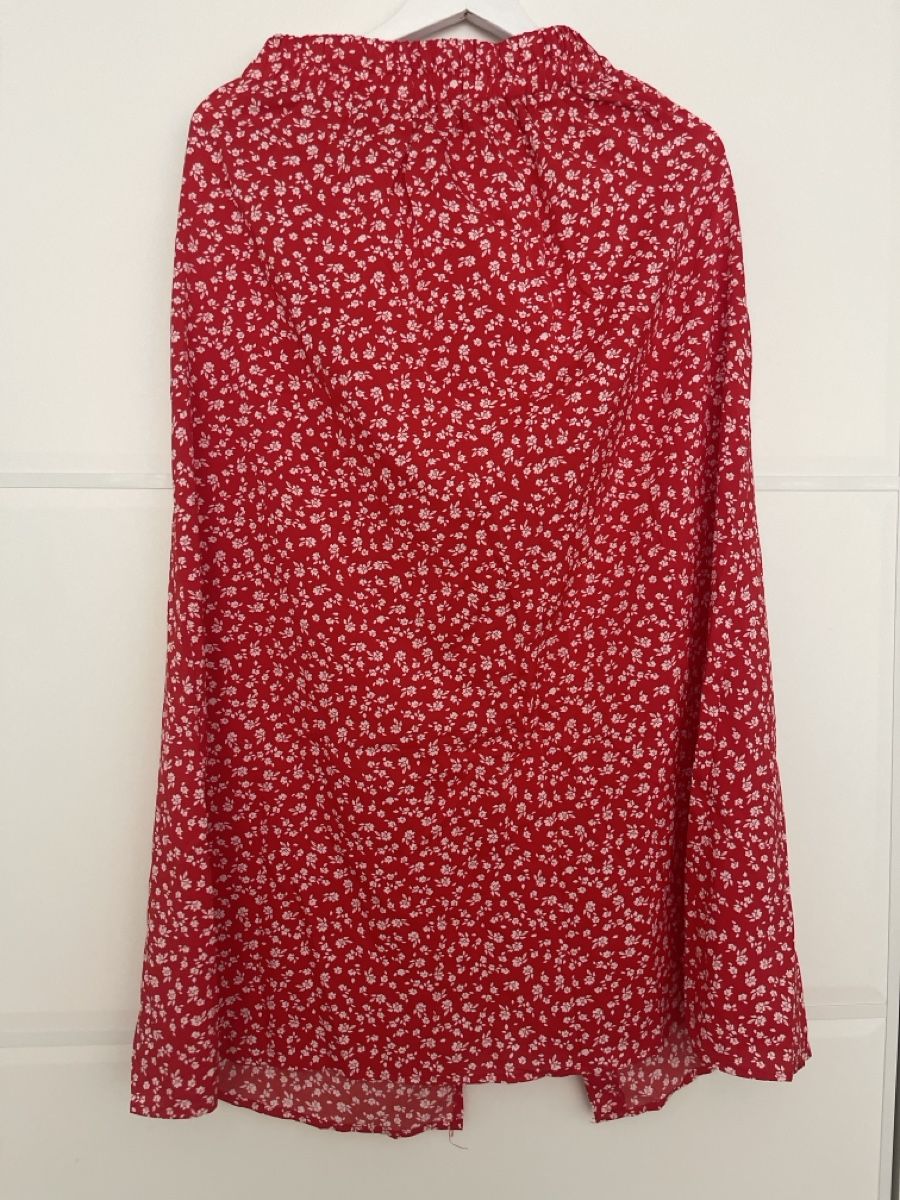 Jupes: Rock rot Blumenmuster Grösse M 100% Polyester – Neuf (Voir description) à Mühlau par Jasil66 2