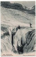 Jungfraubahn, Auf dem Eigergletscher, gelaufen 1908