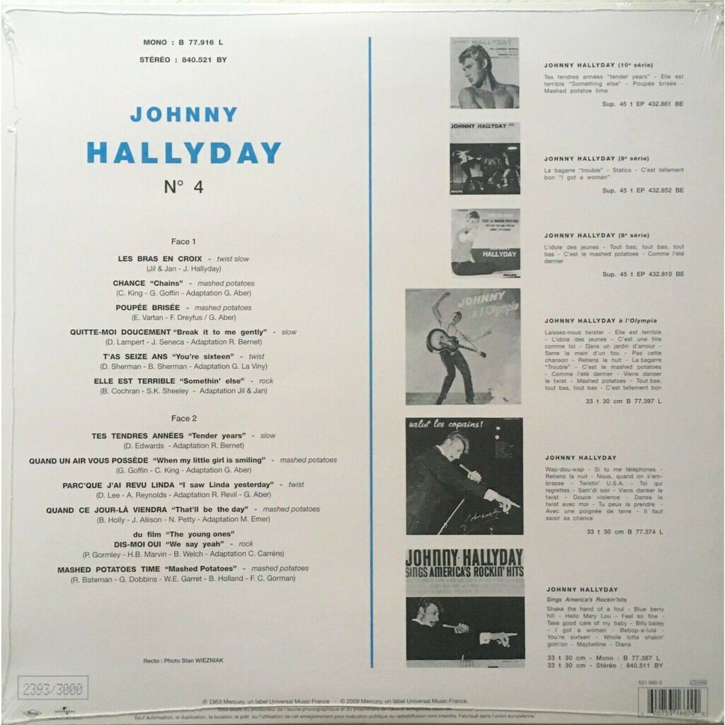Dischi in vinile: JOHNNY HALLYDAY - LES BRAS EN CROIX – Nuovo e nell'imballaggio originale da Bottens venduto da hotter-than-hell 1