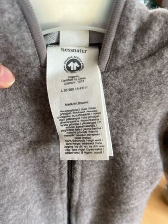 Wollfleece Overall aus reiner Bio-Merinowollein 56