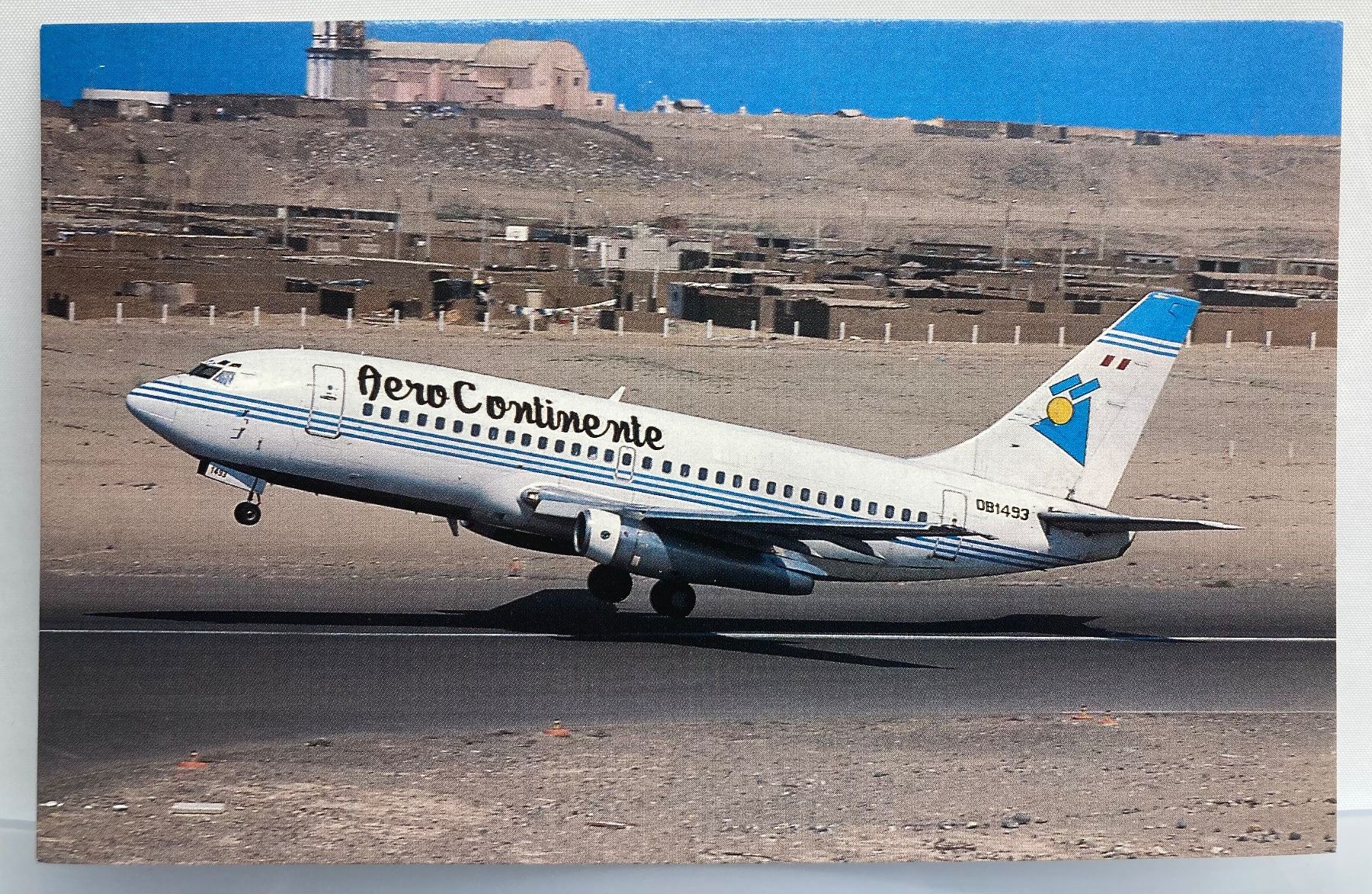 Cartoline postali: Postcard Boeing 737-204 Aero Continente – Usato da Lugano venduto da sel_x7bg