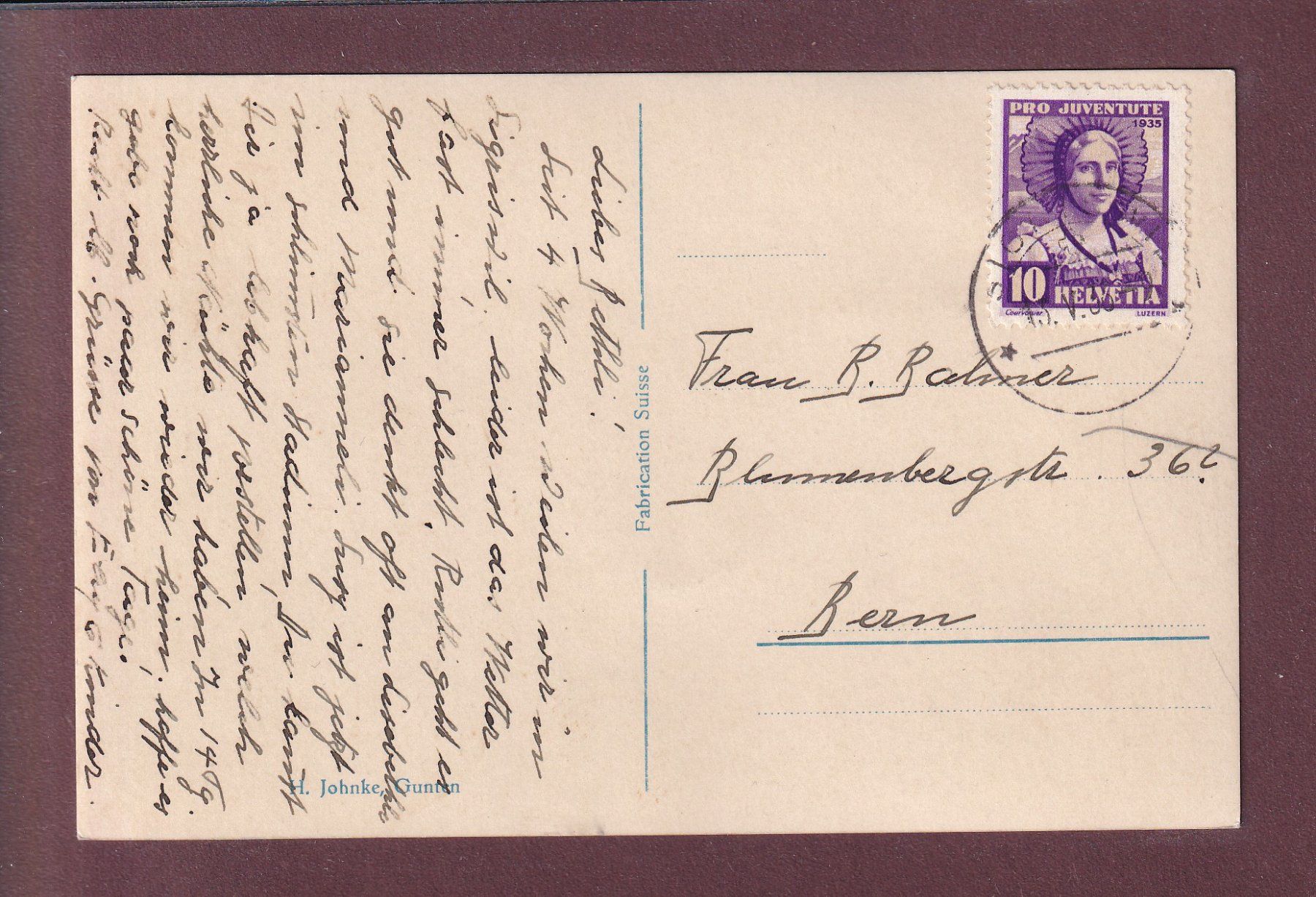 Cartoline postali: SIGRISWIL - Niesen - 1935 – Usato da Pully venduto da nicecards 1