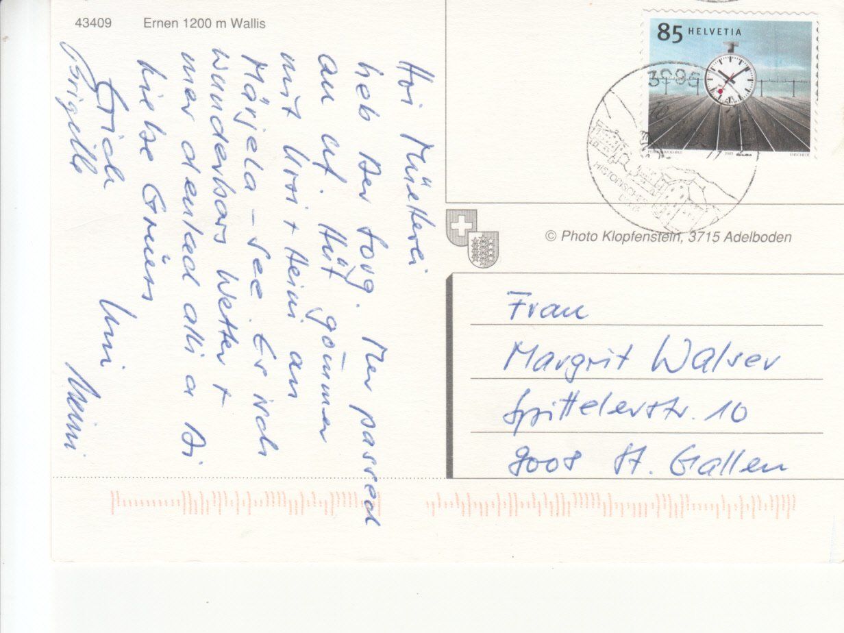 Ansichtskarten: Ernen 2005 – Gebraucht aus Bürglen TG von StampGraf 1
