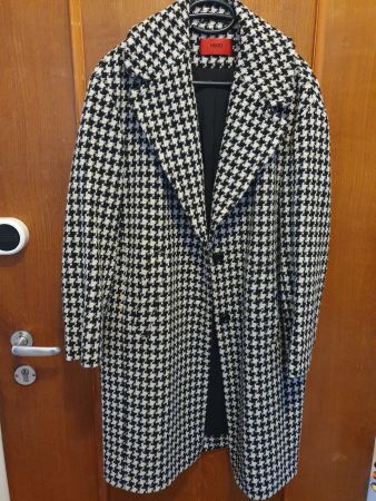 Manteau Hugo Boss pied-de-poule élégant - Taille 40/M