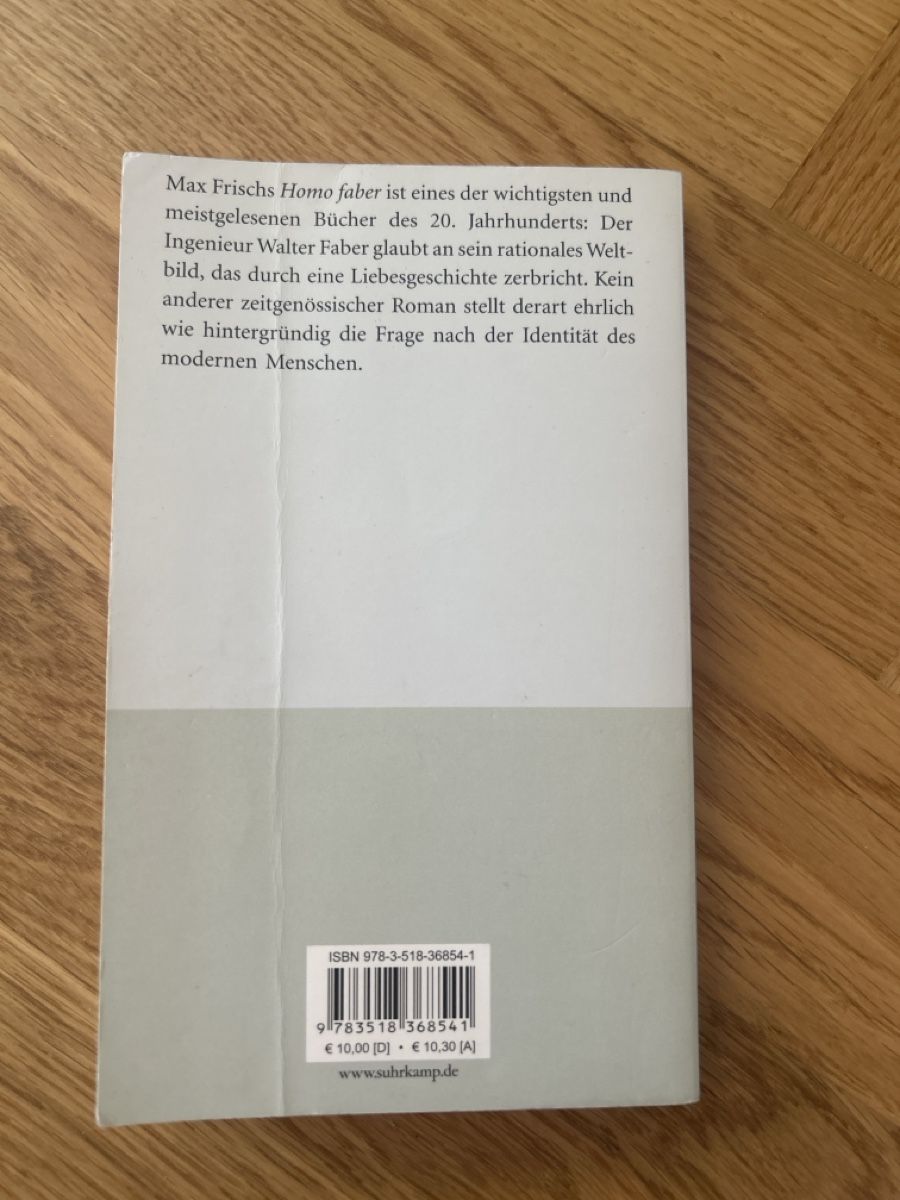 Libri: Max Frisch Homo Faber – Usato da Salez venduto da ame_8jpm 1