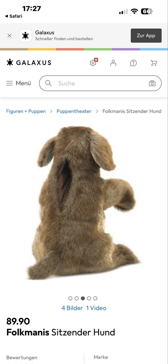 Giocattoli: Folkmanis Handpuppe "Sitzender Hund"  – Nuovo (secondo la descrizione) da Altendorf venduto da Quietwater 3