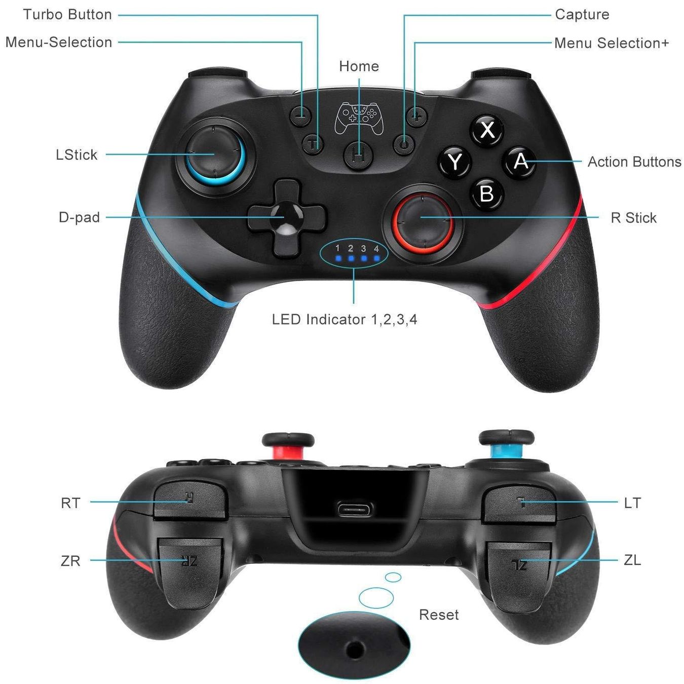 Controller: Wireless Vibration Controller GAMEPAD Nintendo Switch 1&2 – Nuovo (secondo la descrizione) da Kirchdorf AG venduto da csnmclub