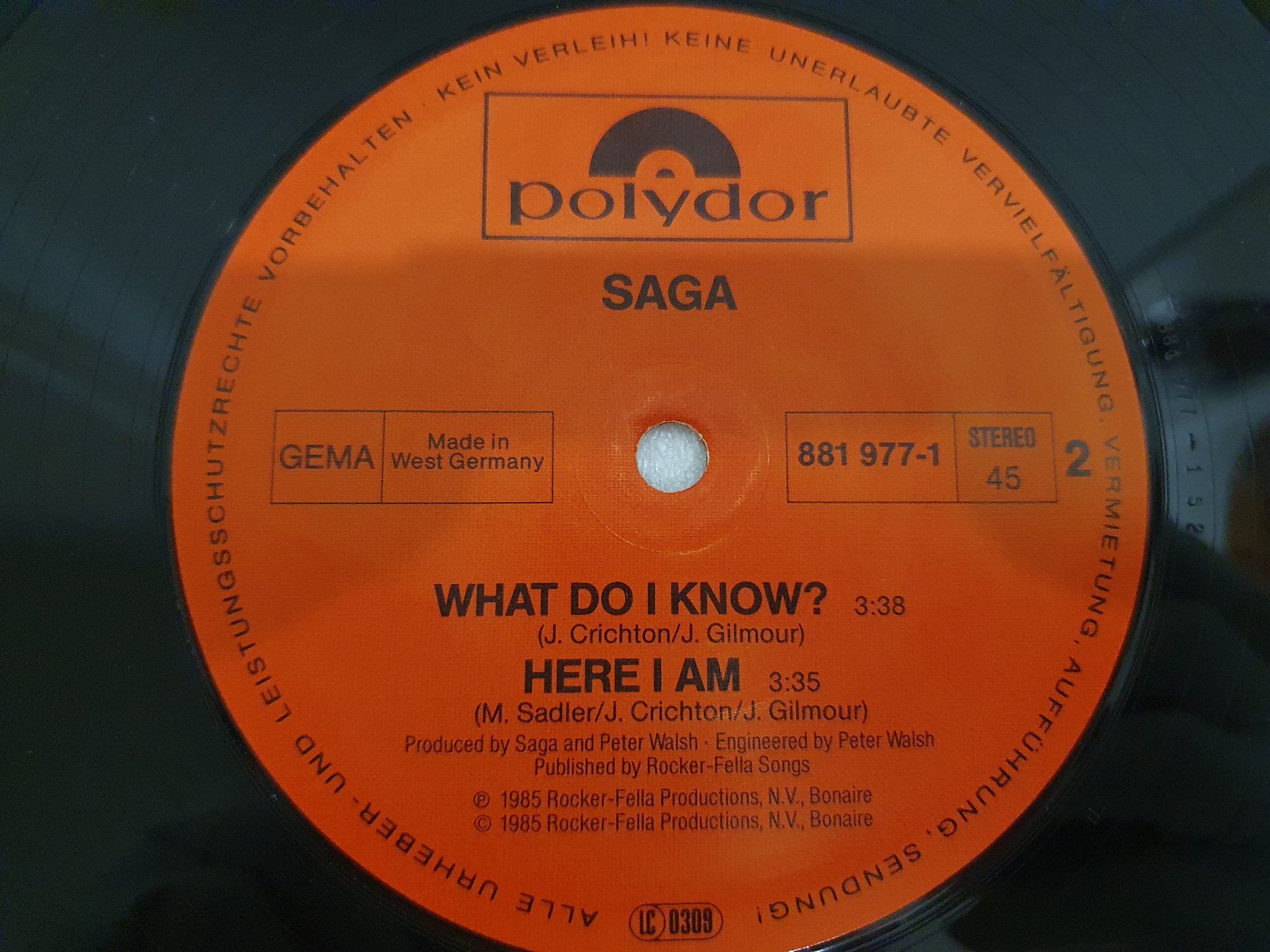 Schallplatten: Saga – What Do I Know? (Maxi, Rock) – Gebraucht aus Uster von Vinyl-Leidenschaft 5