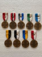 9 x Militärmedaillen Mech Div aus den Jahren 1963-1979