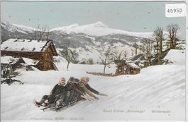 Sport d'hiver "Bohsleigh" - Wintersport - Litho