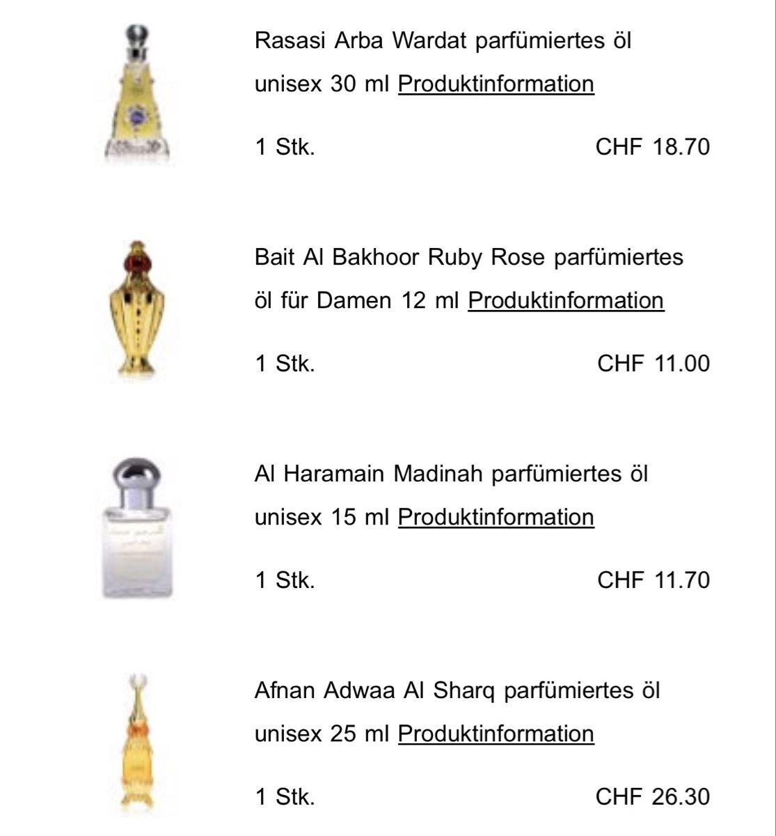 Profumi & Eau de Toilette: 4x perfume oil – Nuovo (secondo la descrizione) da Dielsdorf venduto da kuz_5sl8 1