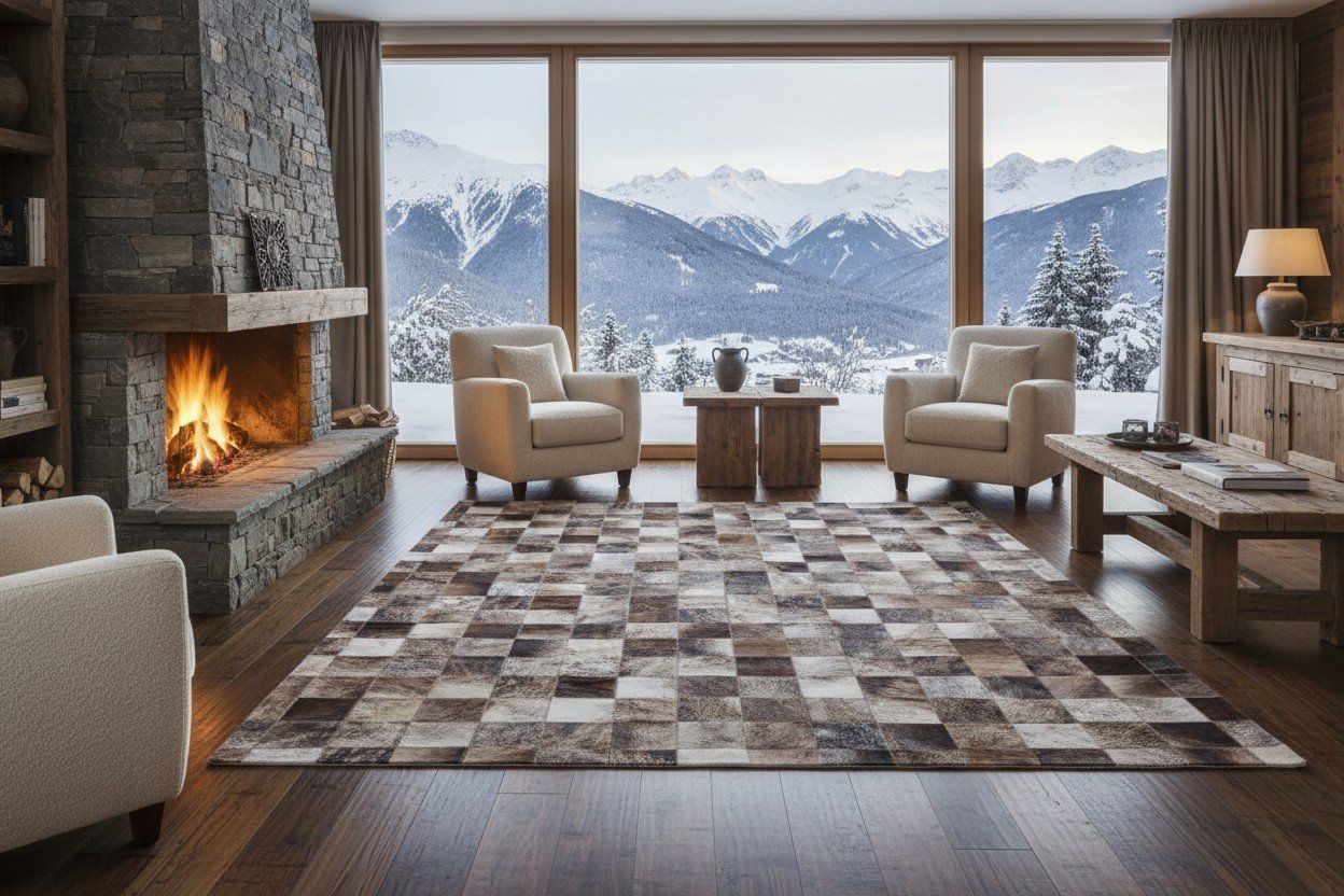Tapis: Kuhfell Teppich Patchwork 150 x 200 cm – Neuf avec emballage d'origine à Arbedo par patagonialeatherrugs 1