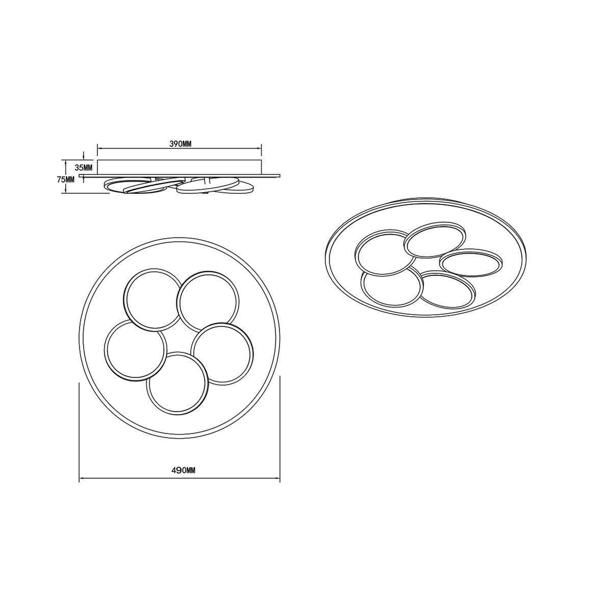 Lampadari & plafoniere: LED Deckenleuchte, Grau, Coffee, 49 cm Ø – Nuovo (secondo la descrizione) da Kreuzlingen venduto da Smart-Light 8