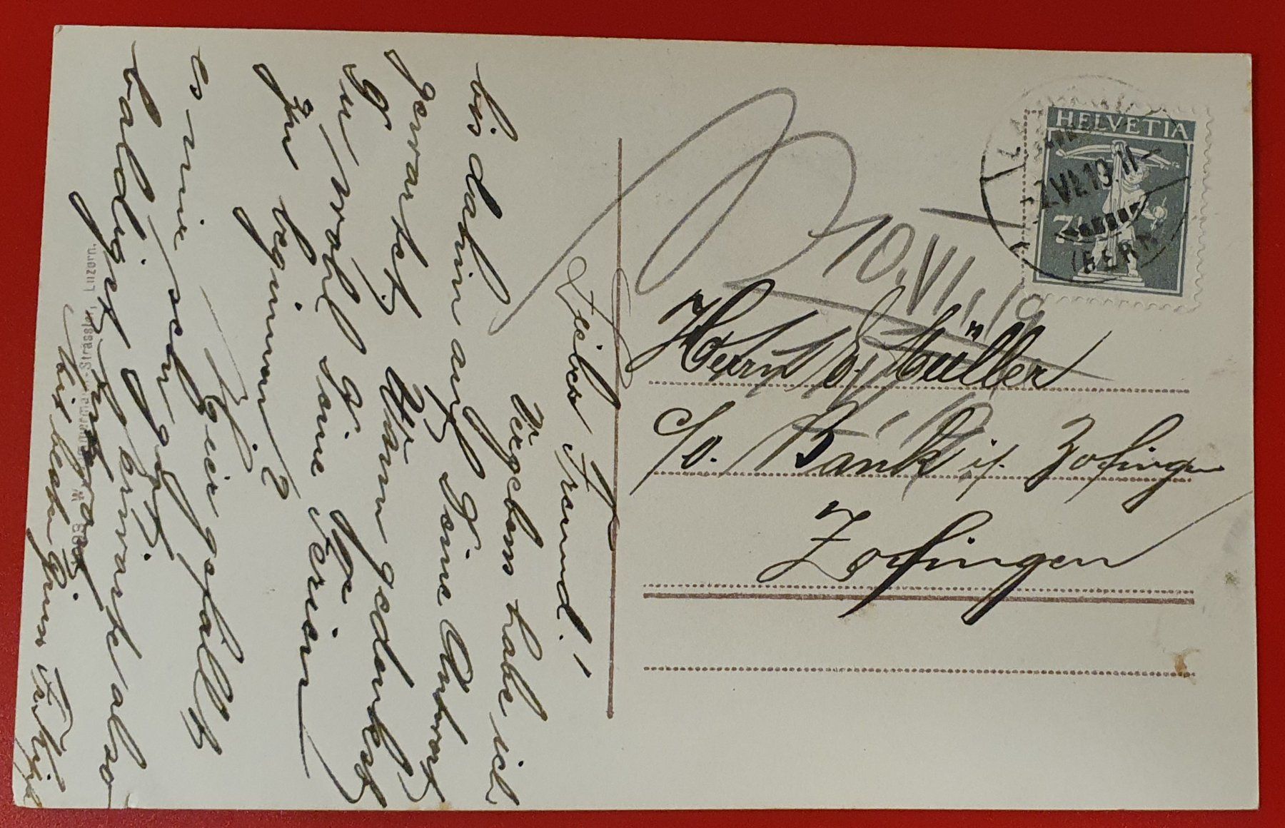 Cartoline postali: Langnau 1919 - Hauptstrasse – Usato da Kreuzlingen venduto da Rschweiz1 1