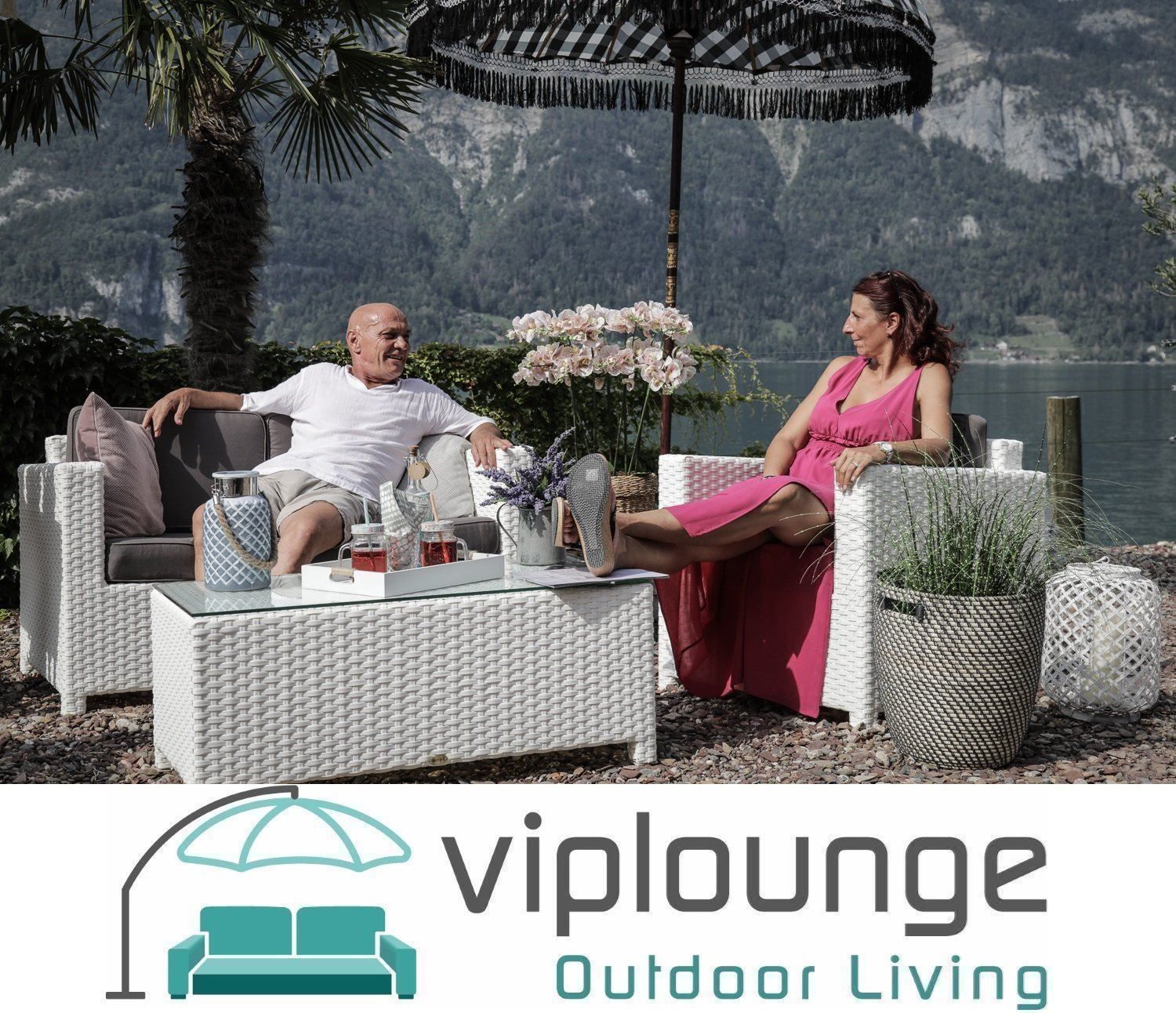 Viplounge Sofas: Gartensitzgruppe ➔ Loungemöbel Set weiss – Neu und originalverpackt aus Uznach von viplounge 5