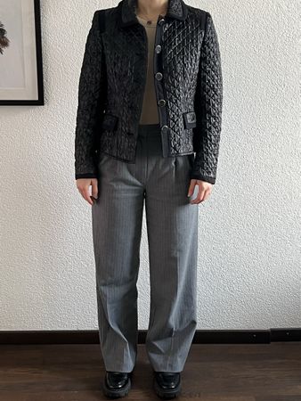 STIFF Übergangsjacke Jacke Steppjacke Gr. 36 schwarz