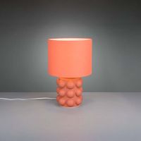 Tischleuchte, Stoff, Apricot, 47 cm Höhe