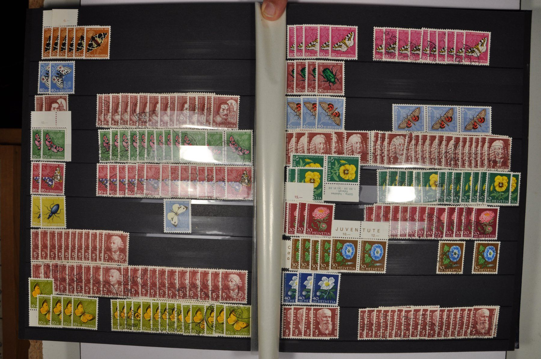 Alle Briefmarken: Lagerbuch Pro Juventute **/*/gest. ab Beginn – Gebraucht aus Wolfhalden von Zinauktion 9