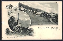 Cazis, Gruss aus Präz, Ruine Heinzenbur