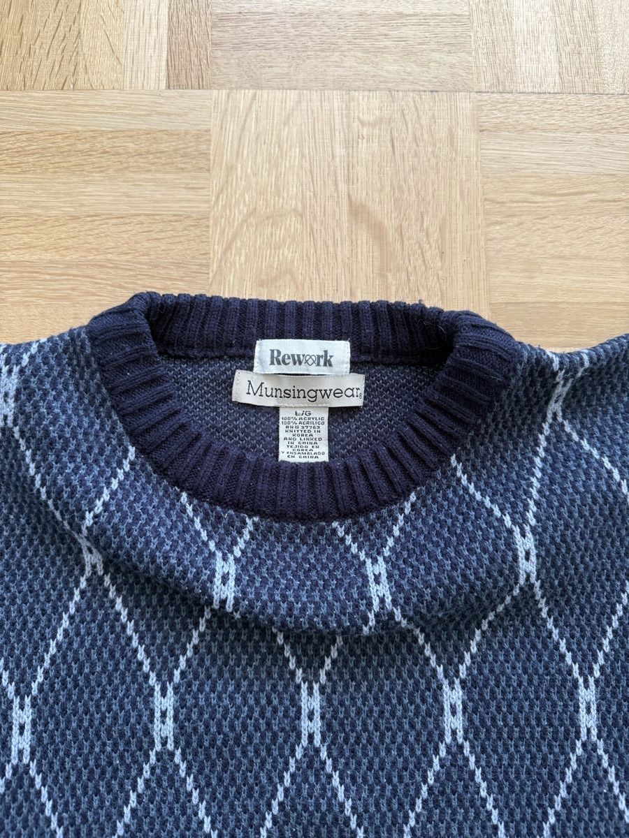Maglioni & Felpe: Rework Pullover  M/L, dunkelblau, Rautenmuster – Usato da Muri b. Bern venduto da mar_q2qr 1