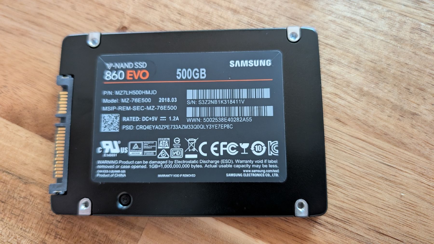 Samsung Dischi rigidi: Samsung 2.5" 860 Evo 512GB SSD – Usato da Aadorf venduto da Thepacman 1