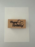 Rubber Stamp Happy Birthday Balloons Crafting Card Making
