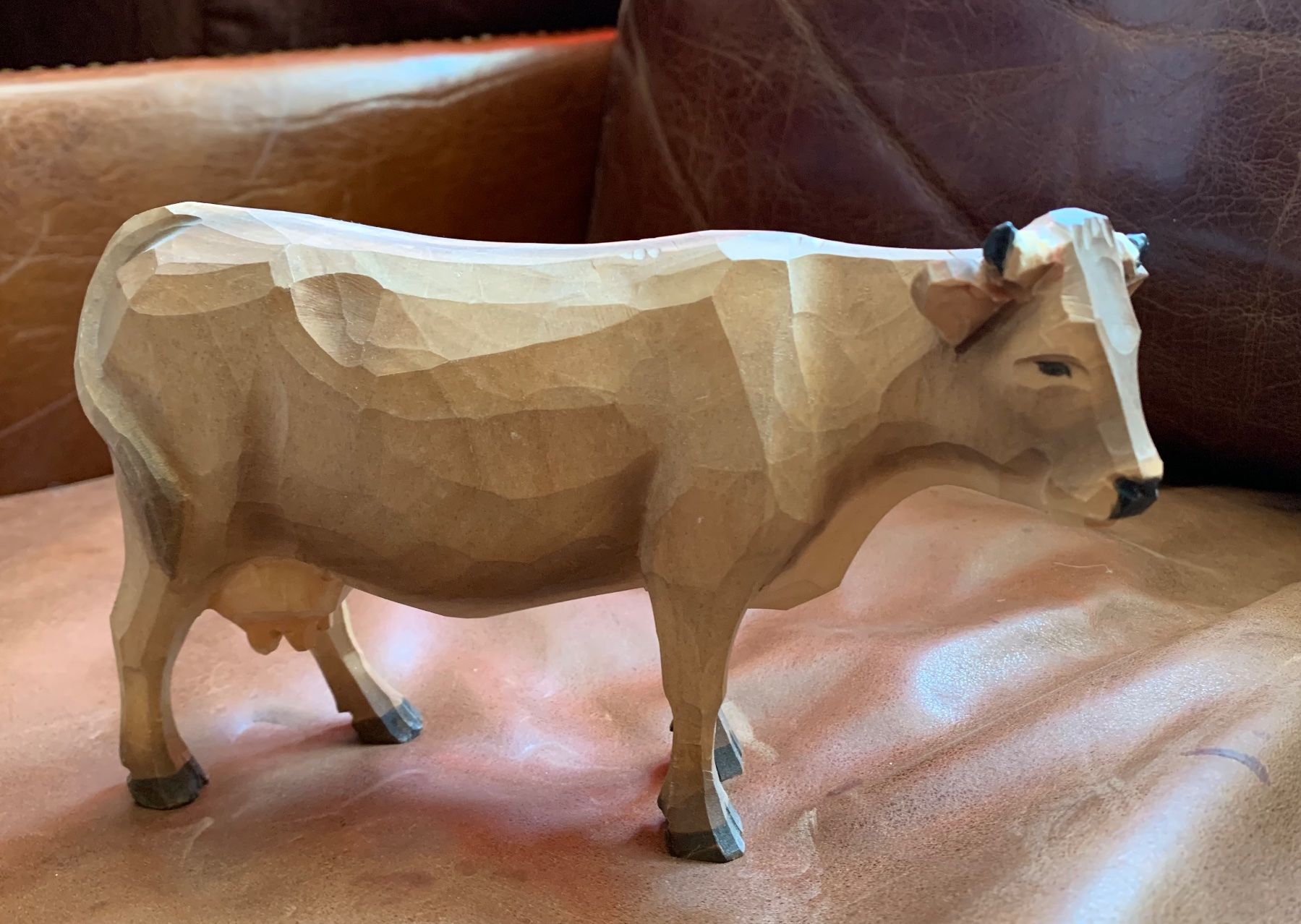 Statuette: Kuh Holz, Huggler Brienz, Krippenfigur – Usato da Kloten venduto da petrol5555