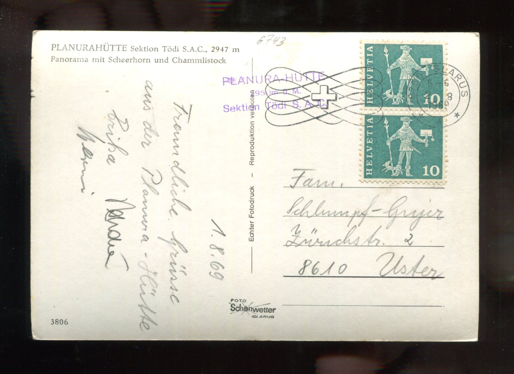 Cartes postales: Scheerhorn, Chammlistock – D'occasion à Aarau par Elmaar41 1