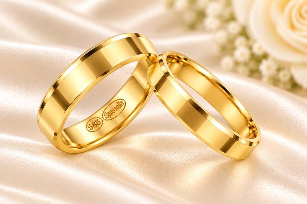 Anelli: 585/14 Karat Gold Eheringe NEU – Nuovo e nell'imballaggio originale da Murg venduto da MTGold 6