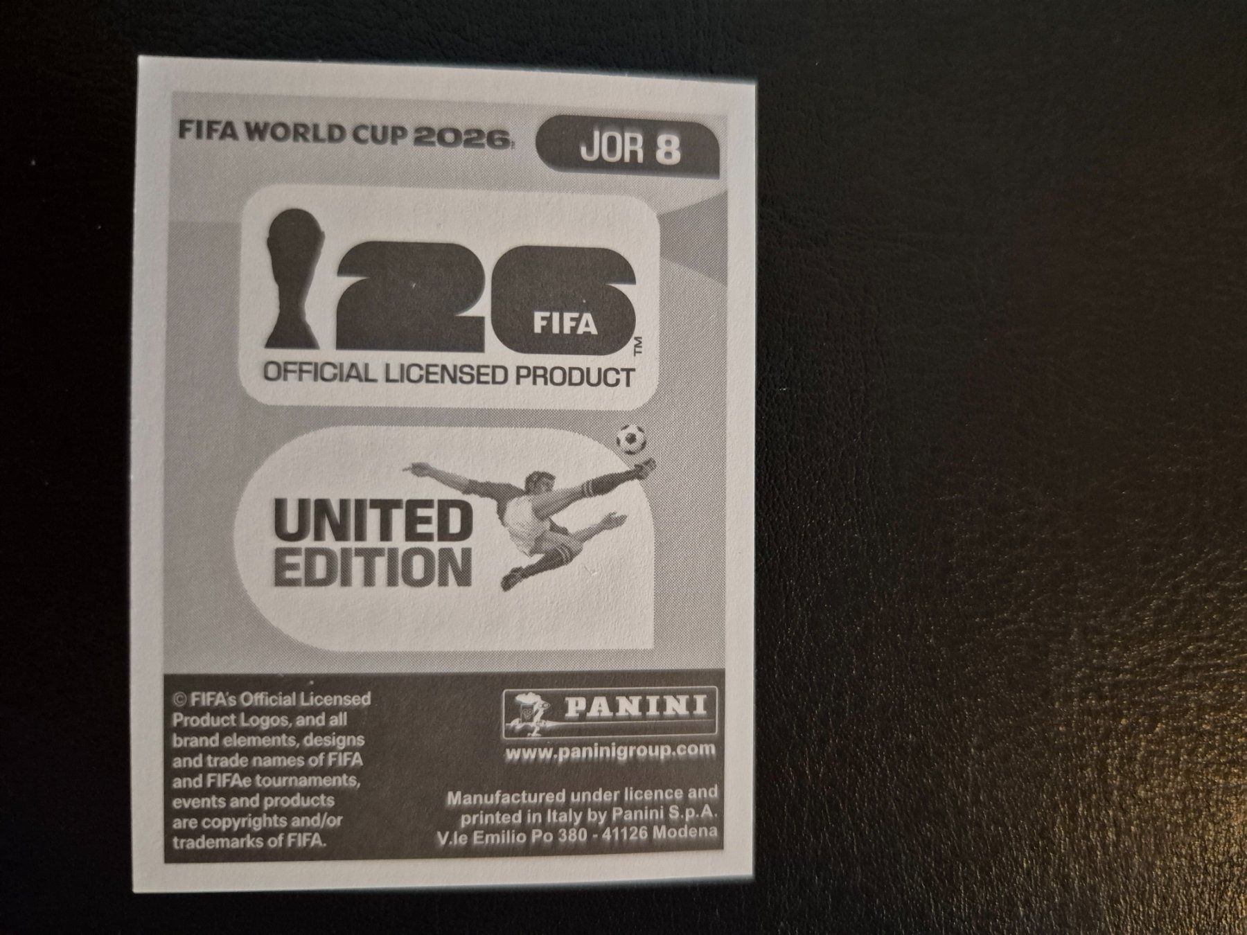 Panini Carte collezionabili: Panini WM 26 JOR 8 – Nuovo (secondo la descrizione) da Rorschacherberg venduto da AJ3108 1