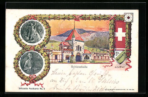 Cartoline postali: St. Gallen, Eidgenössisches Schützenfe – Usato da Berlin venduto da bartko-reher