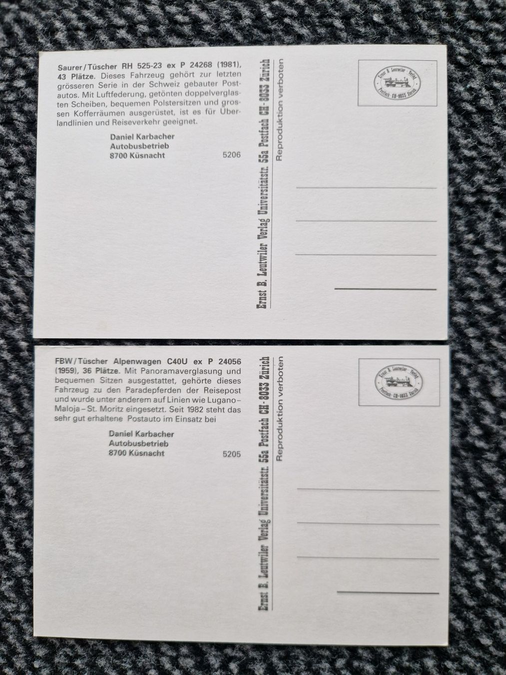 FBW Autocarri: FBW Postauto Ansichtskarten, AK, Bilder – Usato da Dürnten venduto da Bachtel84 1