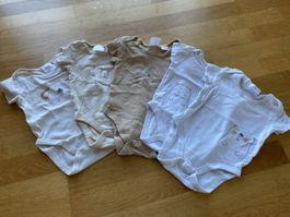 Set von 5 Baby Bodys mit Tiermotiven Grösse 62