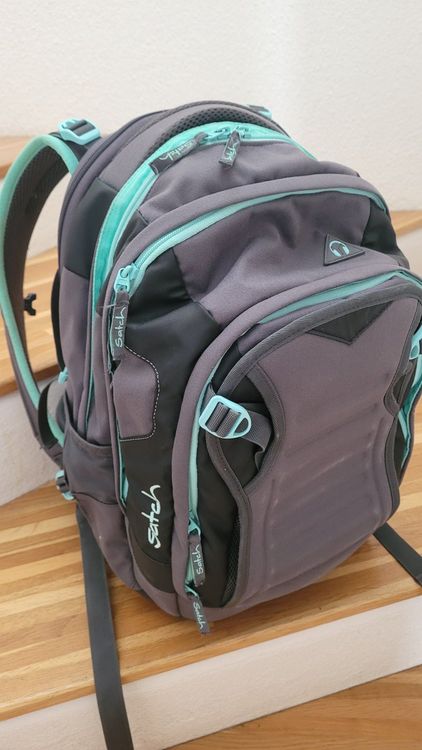 satch schulranzen grau grün