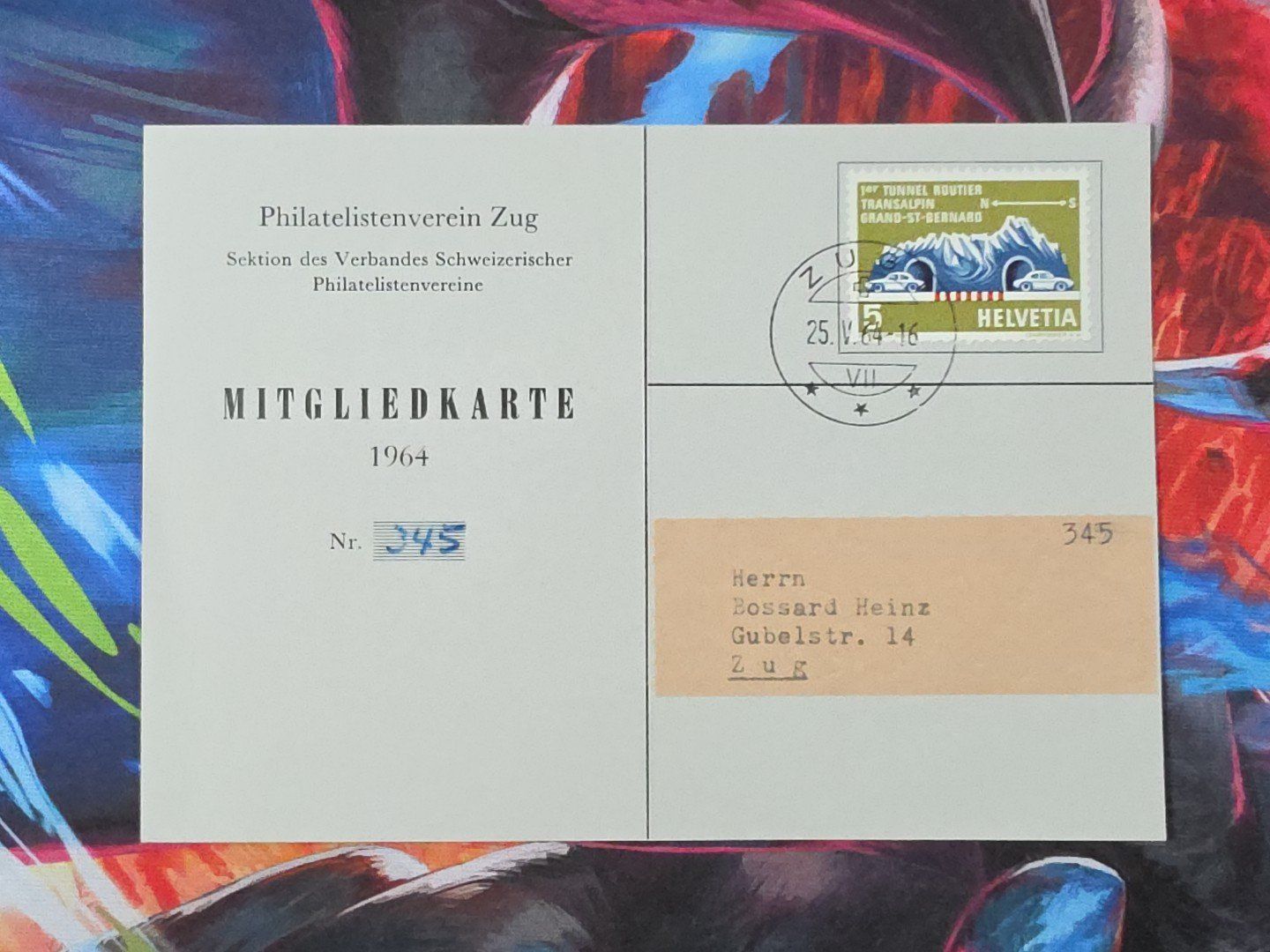 Alle Briefmarken: CL33 Document + Timbre Suisse 1964 – Gebraucht aus Cousset von Patrick_Collections