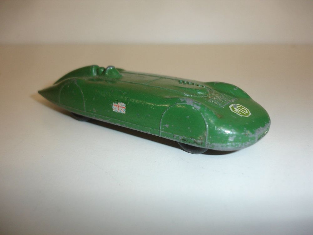 Dinky Toys N°23P - MG Record Car Garner, Voiture De Sport Miniature Métal Vert, 1/43