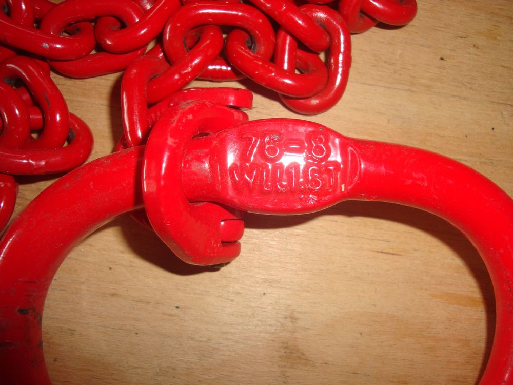 Chaîne Forestière 6m 8mm - 80 Pièces - Grade Supérieur Rückekette Chokerkette Rouge