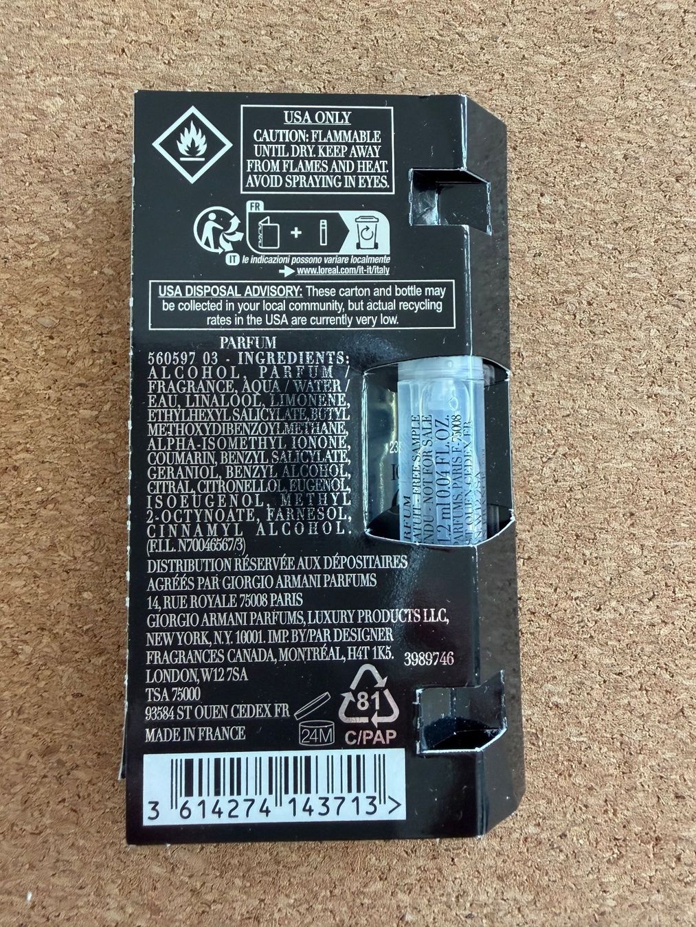 Armani Parfum & Eau de Toilette: Acqua Di Gio Elixir, Sample 1.2ml – Neu und originalverpackt aus Wilen b. Wollerau von rosmarin13 1