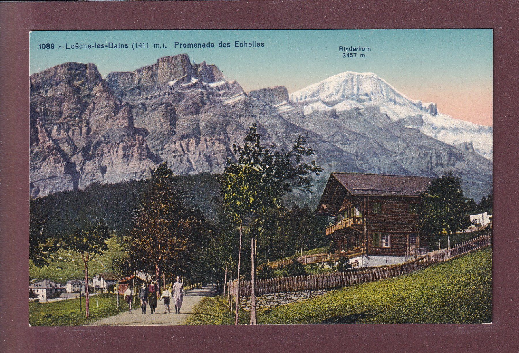 Cartoline postali: LOECHE-LES-BAINS - Promenade des Echelles – Usato da Pully venduto da nicecards